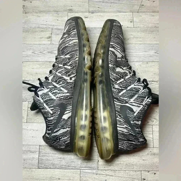 Nike Air Max 2016 Print Shoes Black White Reflective Zebra  Running Shoe-11 - Picture 6 of 9